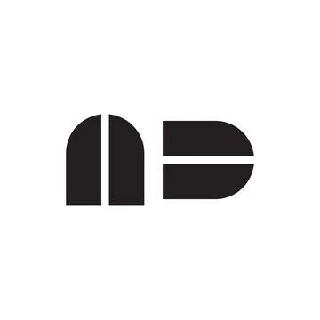 Nd initial letter vector logo Stock Illustration