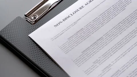 NDA document. Non-disclosure agreement. 4K footage Stock Footage 180582434