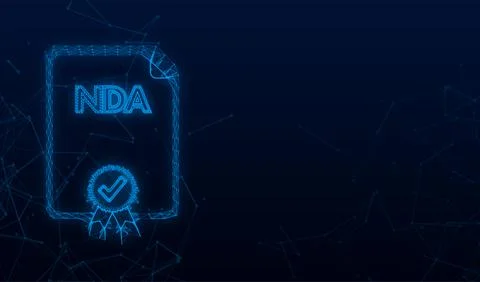 NDA Document plexus icon, Non disclosure agreement, Privacy document. Vector 스톡 일러스트