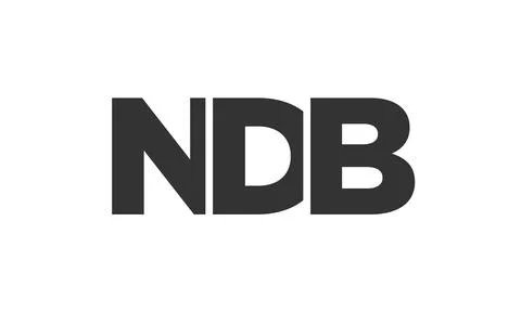 NDB logo design template with strong and modern bold text. Initial based ve.. 库存插图