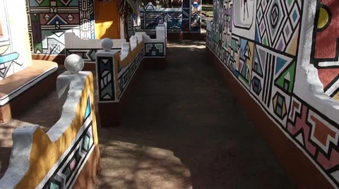 Ndebele paint 7 Stock Footage 51488503
