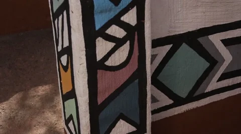 Ndebele paint 8 Video stock 51490179