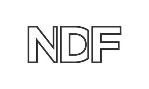 NDF logo design template with strong and modern bold text. Initial based ve.. Stock Illustration