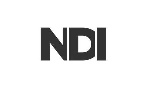 NDI logo design template with strong and modern bold text. Initial based ve.. Stock Illustration