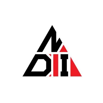 NDI triangle letter logo design with triangle shape. NDI triangle logo desi.. Stock Illustration