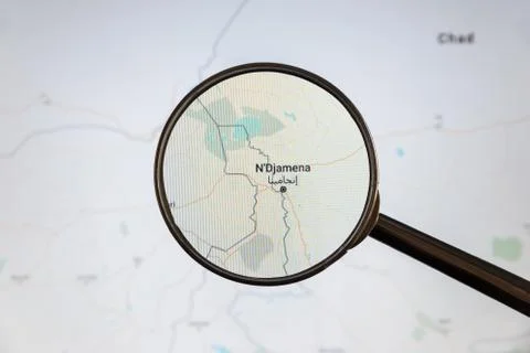 N'Djamena, Chad. Political map. Stock Photos
