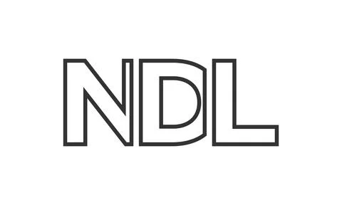 NDL logo design template with strong and modern bold text. Initial based ve.. 库存插图