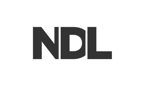 NDL logo design template with strong and modern bold text. Initial based ve.. 库存插图