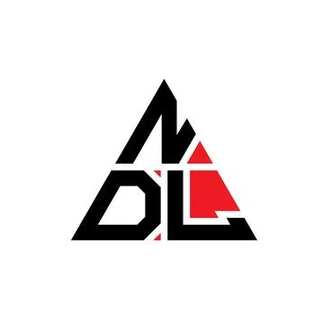 NDL triangle letter logo design with triangle shape. NDL triangle logo desi.. Stock Illustration