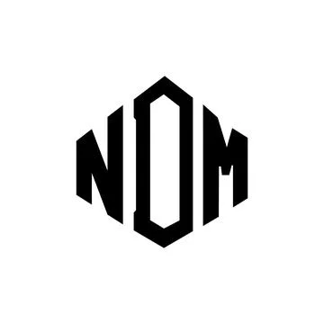 NDM letter logo design with polygon shape. NDM polygon and cube shape logo .. Stock Illustration