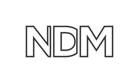 NDM logo design template with strong and modern bold text. Initial based ve.. Stock Illustration
