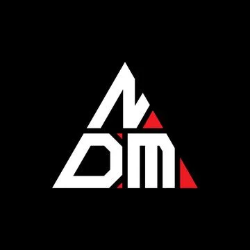 NDM triangle letter logo design with triangle shape. NDM triangle logo desi.. Stock Illustration