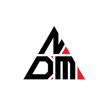 NDM triangle letter logo design with triangle shape. NDM triangle logo desi.. Stock Illustration