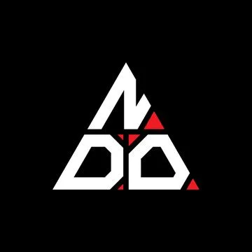 NDO triangle letter logo design with triangle shape. NDO triangle logo desi.. Stock Illustration