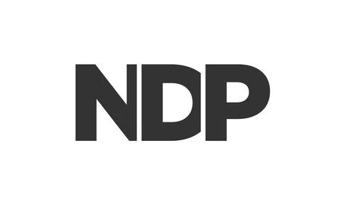 NDP logo design template with strong and modern bold text. Initial based ve.. Illustrazione stock