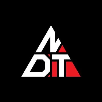 NDT triangle letter logo design with triangle shape. NDT triangle logo desi.. Stock Illustration
