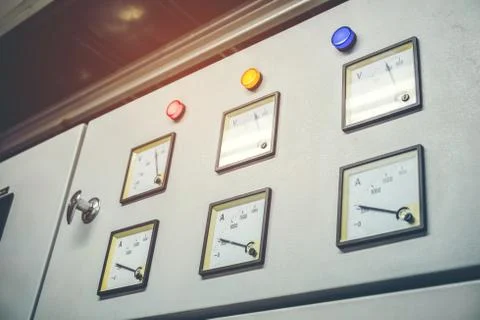 Ndustrial electrical switch panel Stock Photos