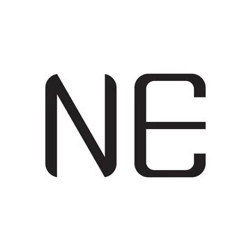 Ne initial letter vector logo icon Stock Illustration