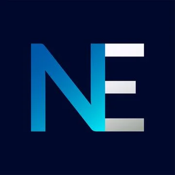 NE Letter logo design vector template. Stock Illustration