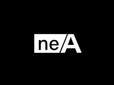 NEA Logo and Graphics design vector art, Icons isolated on black background Stock Illustration