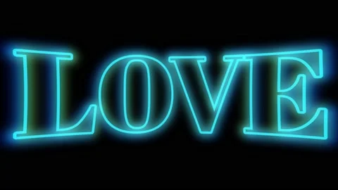 Neaon love background with text Stock Footage 146448787