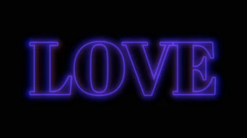 Neaon love background with text Stock Footage 147050392