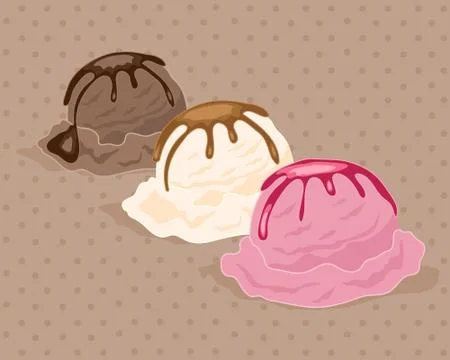 Neapolitan ice cream Stock Illustration