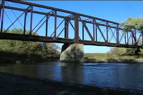 Near the base of a bridge 30 sec SD Stock Footage 20626826