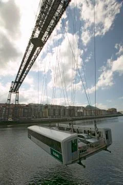 Near Bilbao, the Puente Colgante de Bizcaia, Biscay hanging or transporter Stock Photos