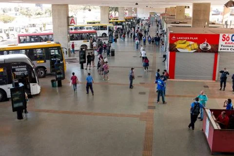 Near Empty Bus Station Stock Photos