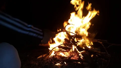 Near the fire Stock Footage 108745875