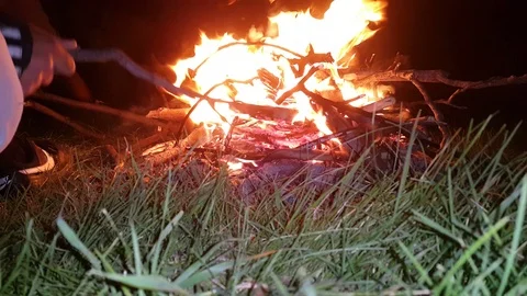 Near the fire Stock Footage 108745888