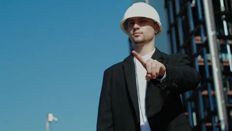 In the near future: a professional designer in a suit is working on an architect Stockbeeldmateriaal 249263182