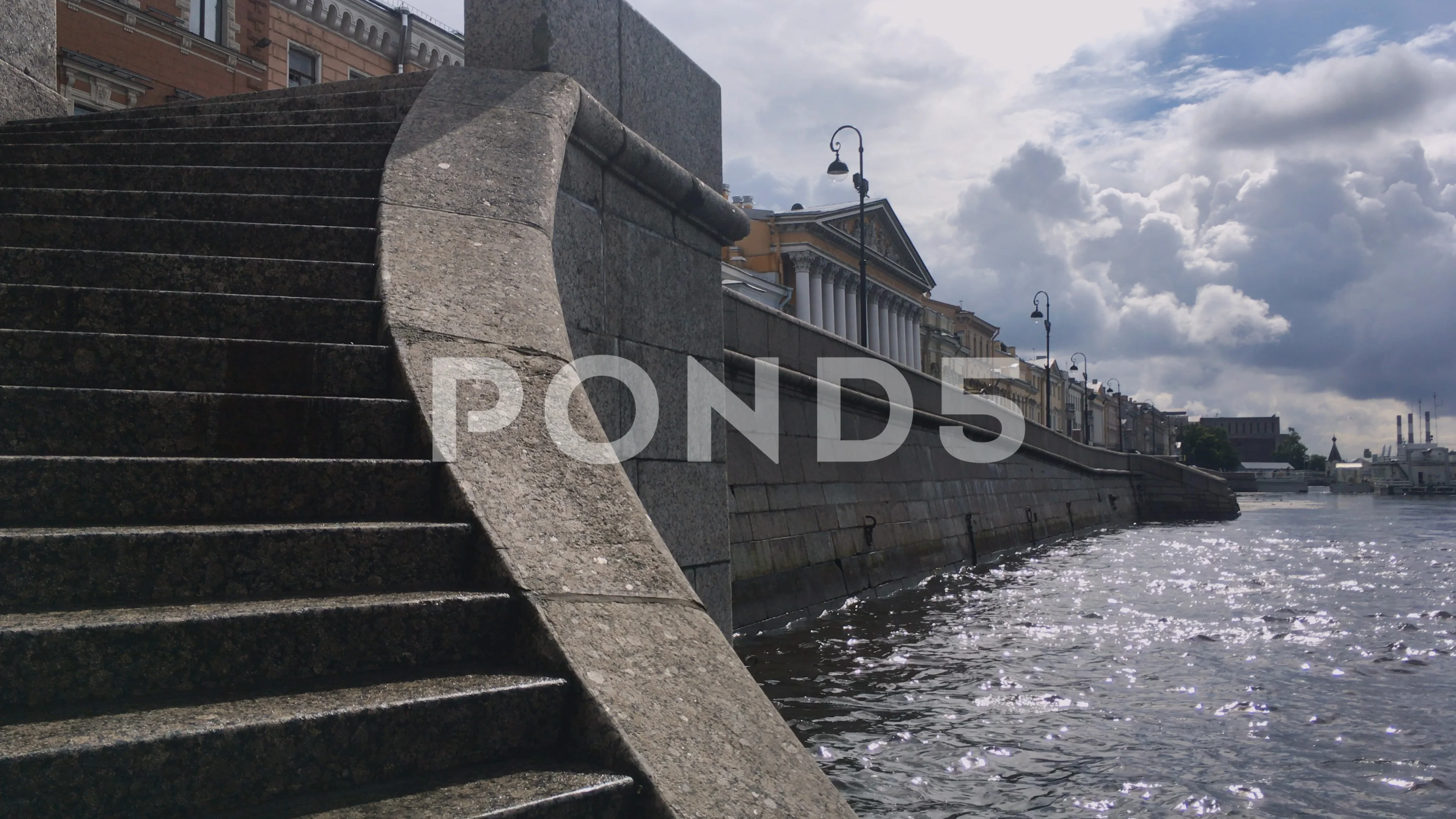 Near the Neva river on the embankment of... | Stock Video | Pond5