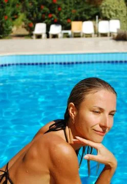 Near pool Stock Photos
