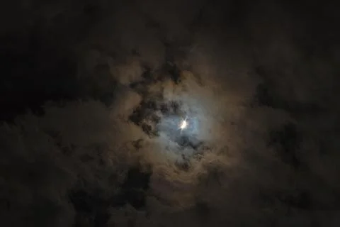 Near total eclipse of the Sun. The moon covers the sun in a solar eclipse  Stock Photos