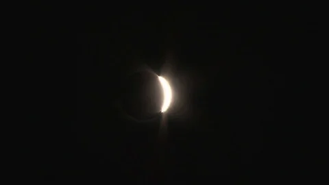 Near Totality Solar Eclipse Video stock 80233009
