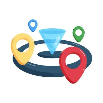 Nearby location Stock Illustration