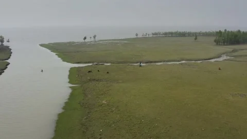 Nearest lands to the Bay of Bengal Stock Footage 133159262