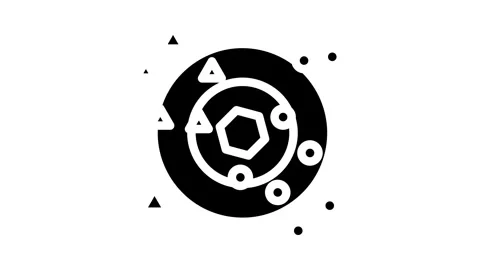 Nearest neighbors knn algorithm glyph icon animation Stock Footage 326741519