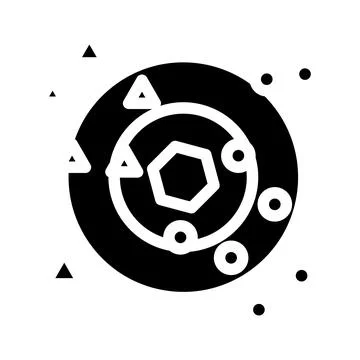 Nearest neighbors knn algorithm glyph icon vector illustration Illustrazione stock