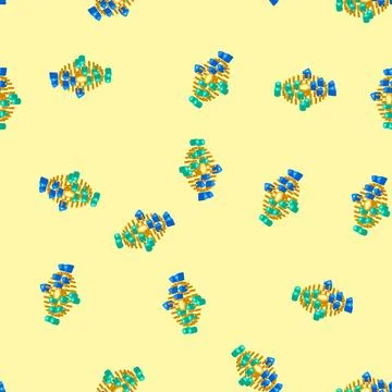 Nearest neighbors knn algorithm isometric icon seamless pattern Illustrazione stock
