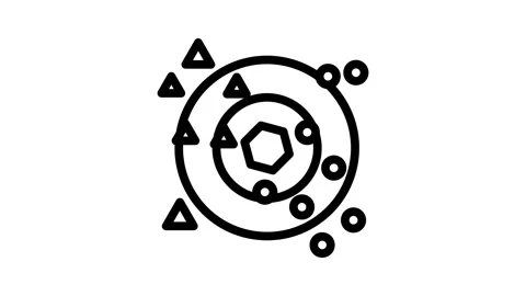 Nearest neighbors knn algorithm line icon animation 스톡 동영상 326758010