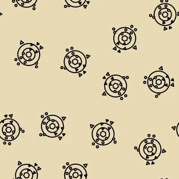Nearest neighbors knn algorithm line vector seamless pattern 스톡 일러스트