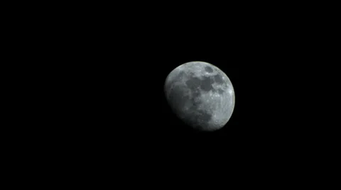 Nearly full moon in march, close up Video stock 36230516