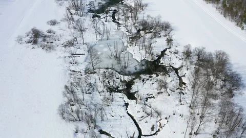 Neat flight over the river, mountain, forest. Aerial video Stock Footage 127634844
