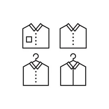 Neat men clothes line set icon design vector Stock-Illustration