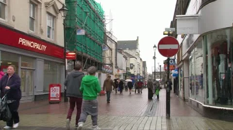 Neath Town Centre Video stock 11155455