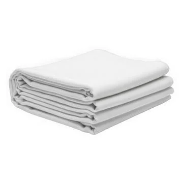 A neatly folded stack of white towels on a white background Stock Illustration