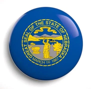 Nebraska flag Stock Illustration